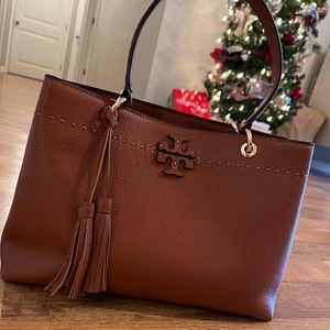 COPY - Tory Burch brown pebbled leather